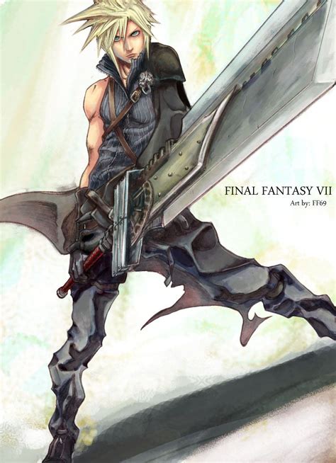 Cloud Strife Color By Ff69 On Deviantart Final Fantasy Art Final