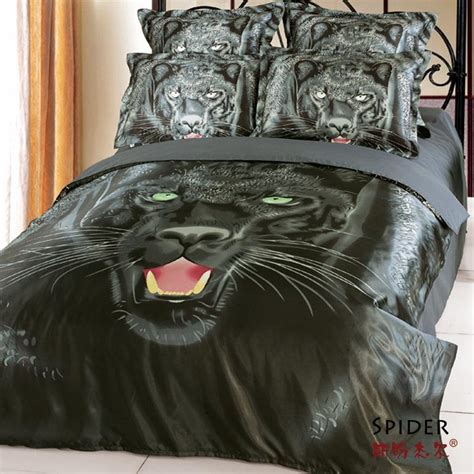 Rainbow leopard print pattern queen sheet bedding comforter set multi colors these pictures of this page are about:leopard queen comforter set. Silk Black Leopard Panther Bedding Set Queen Bedspread 100 ...