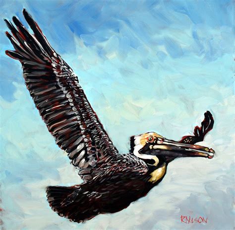 Rick Nilsons Paintings Fly Bye Pelican Sold