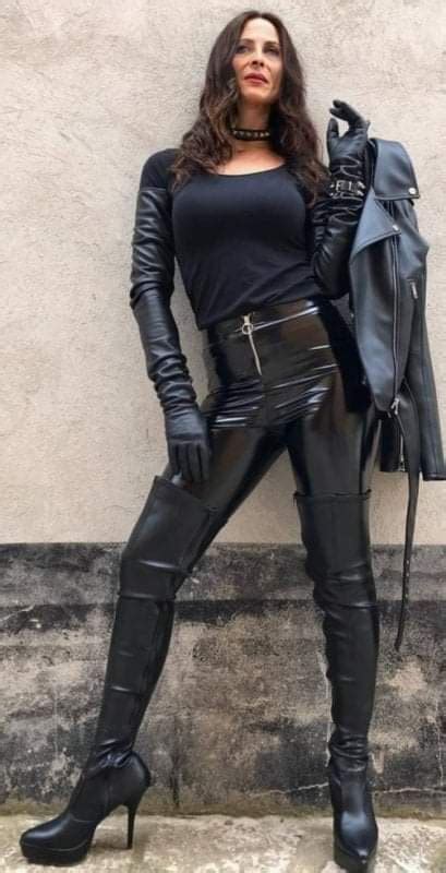 Stiefelfan Stiefelfan3 Twitter Leather Outfits Women Leather Outfit Leather Boots Outfit