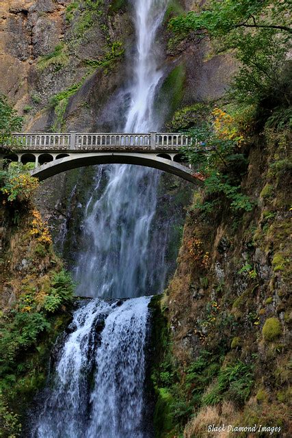 Benson Bridge And Multnomah Falls Columbia Gorge Near Portland Oregon
