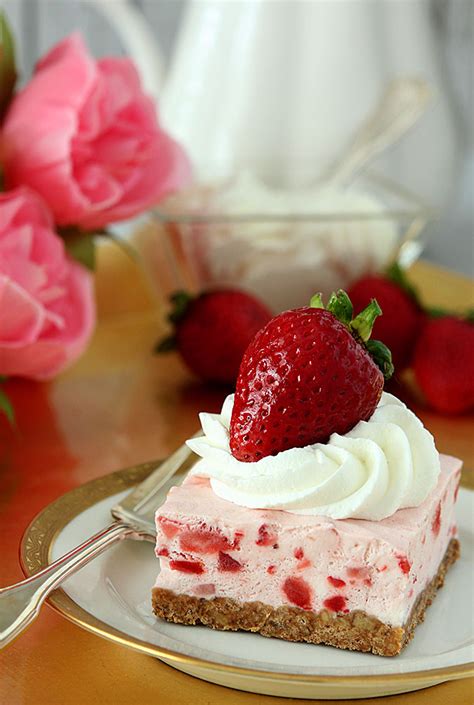 Old Fashioned Frozen Strawberry Squares Creative Culinary