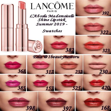 Новые губные помады lancome l absolu mademoiselle shine lipstick summer 2019 уже в продаже