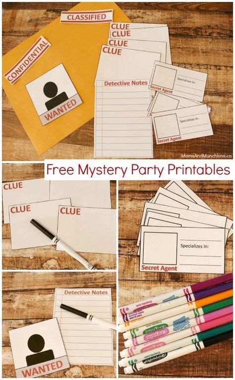 Read my blog post on how i used this lesson. Mystery Party Printables (Free) - Moms & Munchkins | Spy ...