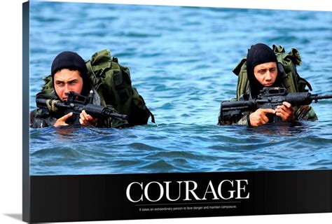 Motivational Poster Courage Wall Art Canvas Prints Framed Prints