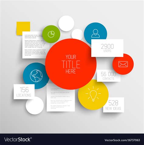 Abstract Circles And Squares Infographic Template Vector Image