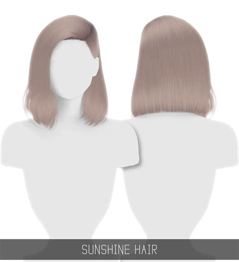 Simpliciaty Sunshine Hair Retextured Sims 4 Hairs