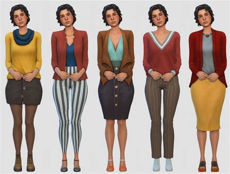 Lookbook No Cc Sims 4 Clothing Sims 4 Sims Gambaran