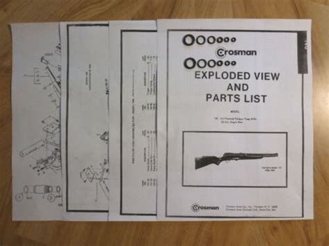 Crosman Model 140 Two O Ring Seal Kits Exploded View And Parts List