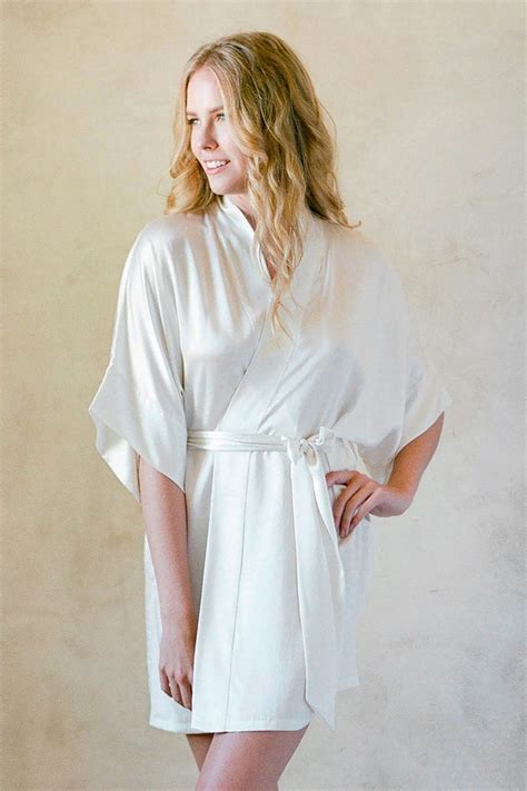 Samantha Silk Robe Bridal Satin Kimono Getting Ready Etsy