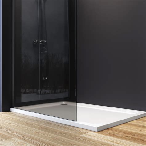 ELEGANT 700mm Walkin Shower Enclosure Bathroom 8mm Grey Safety Easy
