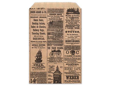 Newsprint Kraft Paper Merchandise Bags 475x675 500 Pack