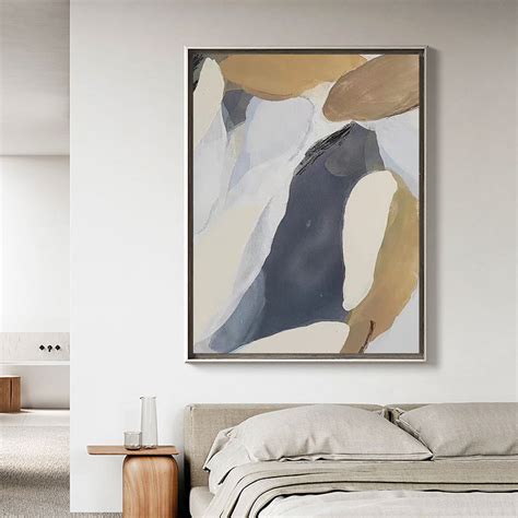 Abstract Art Grey Beige Abstract Art Canvas Large Abstract Canvas Wall