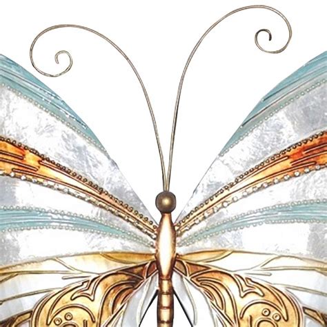 Eangee Butterfly 18w Blue Pearl And Copper Wall Decor 015h0 Lamps