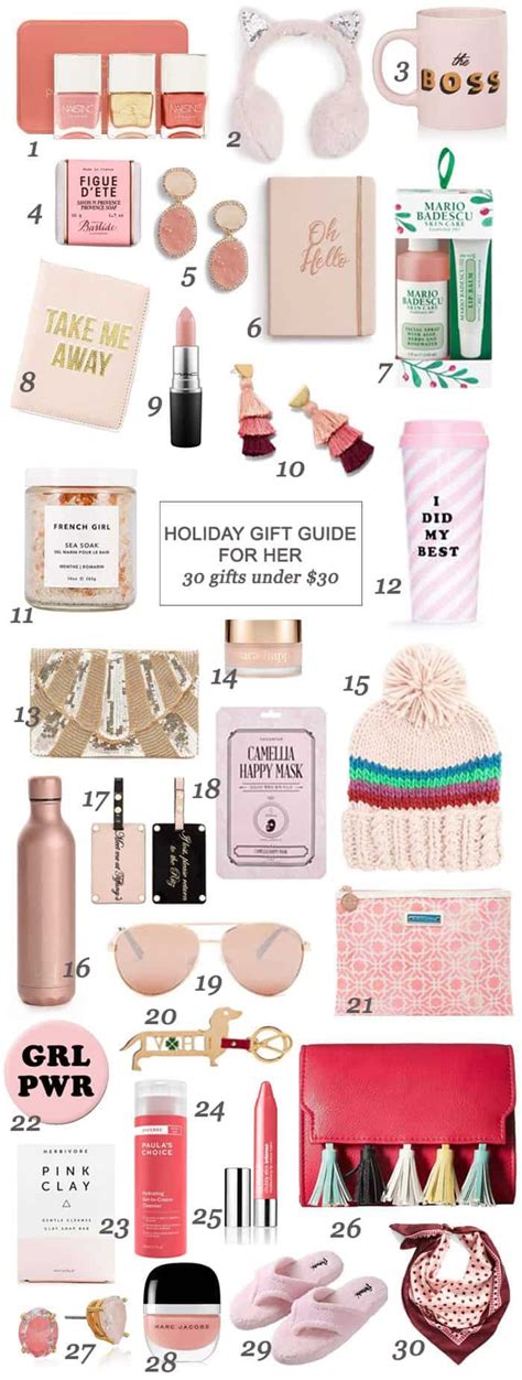 Great gifts for her under $30. Holiday Gift Guide For Her: 30 Gifts Under $30 - Kiss My ...