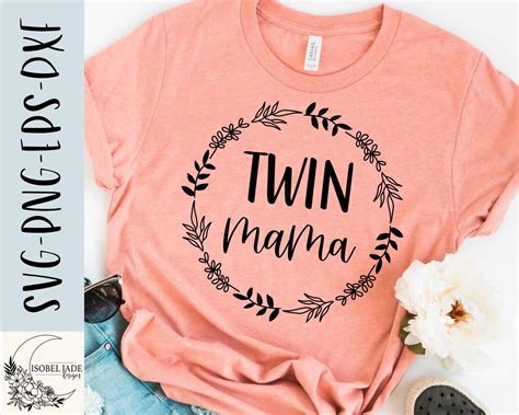 Twin Mama Svg Design Mom Of Twins Svg File For Cricut Etsy