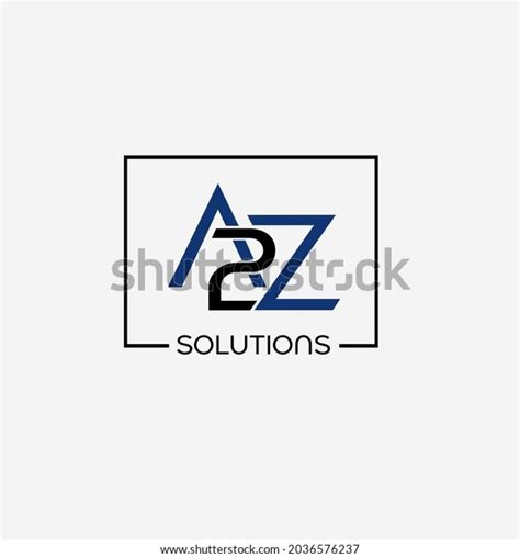 A2z Solutions Services Company Logo Design Stock Vector Royalty Free
