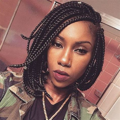 From the short haircut to the long haircuts. Best 12 Box Braid & Twist Bob for Black Women | New ...