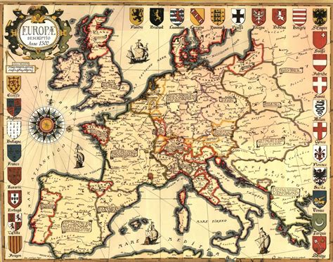 Map Of Europe In 1500 1786x1408 Europe Map European Map Map