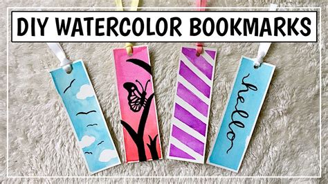 4 Easy Diy Watercolor Bookmark Ideas Youtube