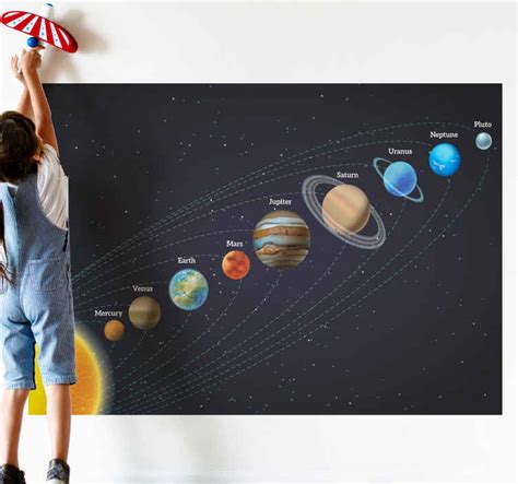 Solar System Design Space Mural Wallpaper Tenstickers