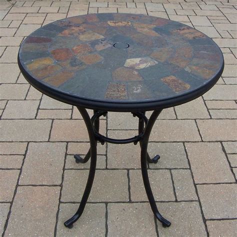 Oakland Living Stone Art Bistro Table Outdoor Patio Furniture