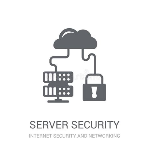 Server Security Icon Trendy Server Security Logo Concept On White