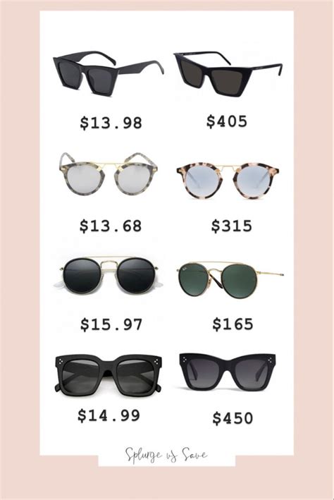 splurge versus save designer dupes amazon sunglasses designer look alike