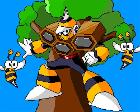 Hornet Man Mega Man 9 Pixel Art