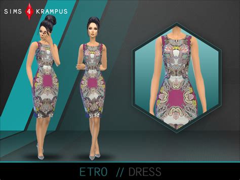 Etro Dress By Sims4krampus Sims 4 Female Clothes