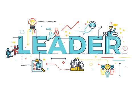 Leader Word In Business Leadership Concept 545248 Vector Art At Vecteezy