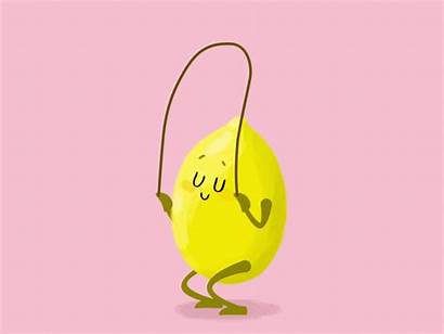 Lemon Dribbble Animation Graphic Jumping Anime Oh