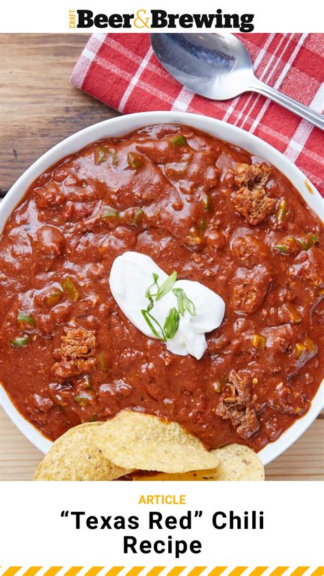 Cook this chili low and slow so the meat can become very soft and the liquid thickens into a sauce, and doesn't just true texas chili also starts with a homemade chili paste, usually made from dried chilis. "Texas Red" Chili Recipe | Craft Beer & Brewing