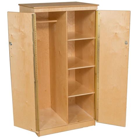 Our Wooden Teachers Locking Storage Cabinet With Wardrobe Bar And 3