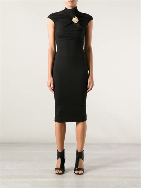 Dsquared Fitted Dress In Black Lyst