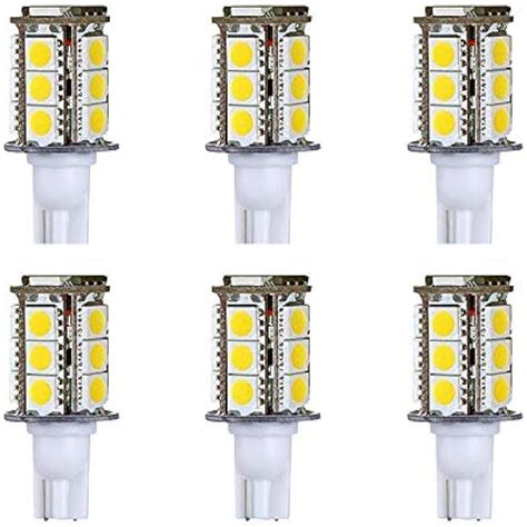 T5 T10 Wedge Base Led Light Bulbs High Brightness 12vacdc 3watt Cool
