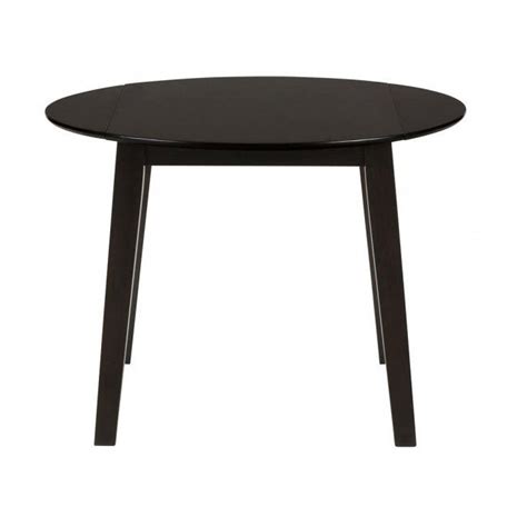 Simplicity Round Drop Leaf Dining Table Espresso By Jofran Furniture
