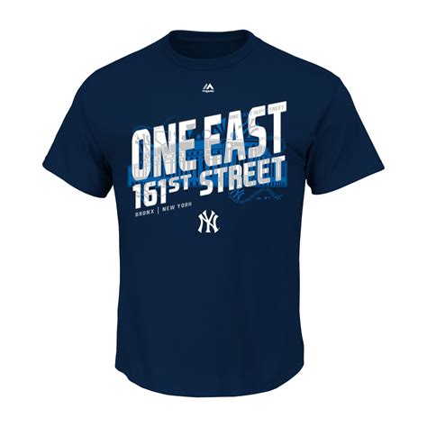 Majestic Mens New York Yankees Stadium Graphic Tshirt In Blue For Men