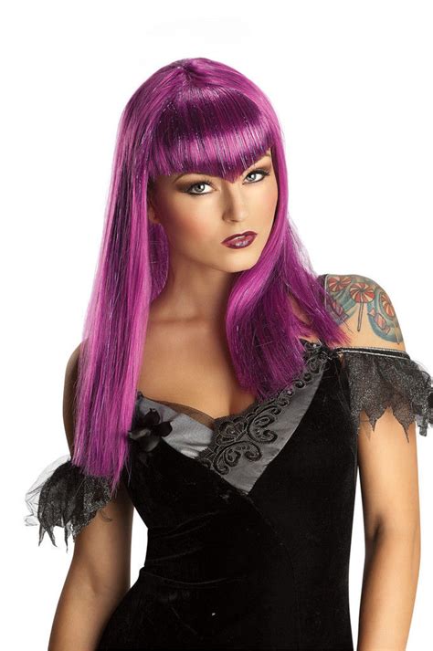 Glitter Vamp Vampiress Goth Gothic Vampire Wig Adult Womens Costume Accessory Ebay