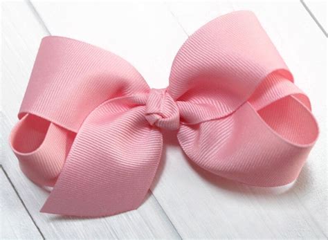 Light Pink Hair Bow Hair Bows Bows For Girls Girls Bow Etsy