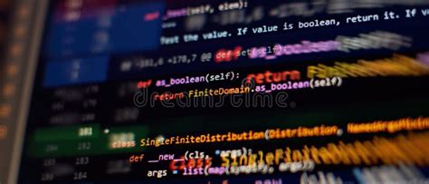 Abstract Computer Script Code Programming Code Screen Of Software