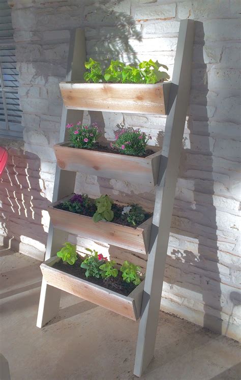 Never thought i'd enjoy woodworking so much. easy ladder planter ana white plans diy how to build ...