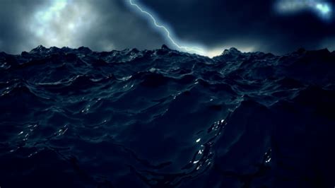 Stormy Sea Waves With Lightning Stock Footage Video Getty Images