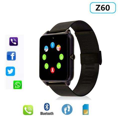 Z60 Smart Watch Gt08 Plus Metal Clock With Sim Card Slot Push Message