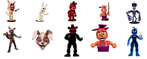 Fnaf World Characters And Their Siblings Or Current Versions