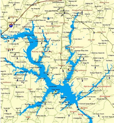 Map Of High Rock Lake Cape May County Map