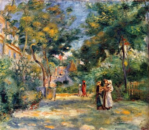 Figures In A Garden Pierre Auguste Renoir