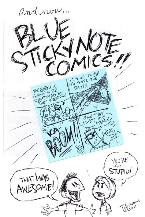 Stupendo Dog Blue Sticky Note Comics