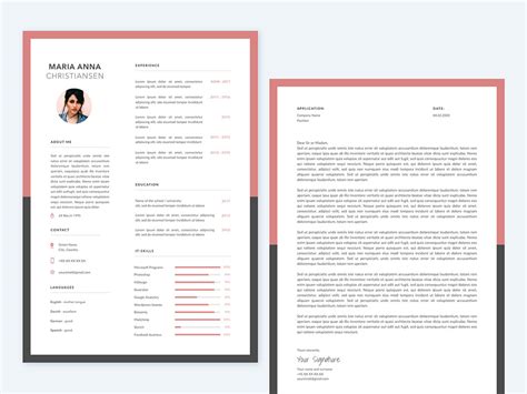 Sample resume and cover letter examples and resources. Free Sketch Resume Template with Cover Letter for Job Seeker