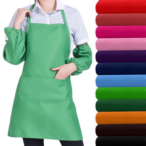 Cuh Cooking Kitchen Apron Check Chef Apron With Pocket Dress For Women Men Adults For Baking